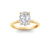 3.5 Ct Oval Lab Diamond Solitaire Engagement Ring