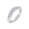1 Ctw Round Moissanite Luxe Prong Set Curved Band
