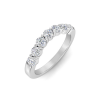 .80 Ctw Round Moissanite Statement Curved Band