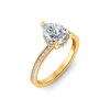 1.33 Ct Pear Natural Diamond Surprise Channel Set Hidden Halo Engagement Ring, GIA Certified