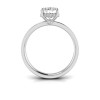 2.50 Ct Oval Lab Diamond & .33 Ctw Diamond Surprise Channel Set Hidden Halo Engagement Ring