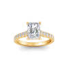 2 Ct Radiant Lab Diamond & 0.42 Ctw Diamond Gala Hidden Halo Engagement Ring