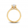 2 Ct Radiant Lab Diamond & 0.42 Ctw Diamond Gala Hidden Halo Engagement Ring