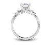 2 Ct Radiant Lab Diamond & 0.16 Ctw Marquise Diamond Vine Engagement Ring