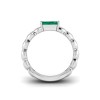 1 Ct Emerald Cut Birthstone Cuban Ring