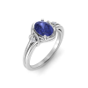 1.50 Ct Oval Tanzanite & Diamond Celtic Halo Engagement Ring