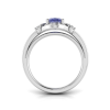 1.50 Ct Oval Tanzanite & Diamond Celtic Halo Engagement Ring