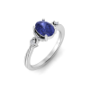 1.50 Ct Oval Tanzanite & Diamond Celtic Solitaire Engagement Ring