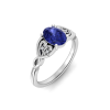 1.50 Ct Oval Tanzanite & Diamond Antique Style Ring