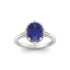 2.50 Ct Oval Tanzanite & Diamond Royal Halo Engagement Ring