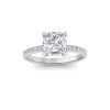 1.16 Ctw Cushion Diamond Whisper Pavé Engagement Ring