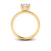 2.5 Ct Elongated Cushion Moissanite & .16 Ctw Diamond Whisper Pavé Engagement Ring