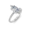 5 Ct Marquise CZ & .16 Ctw Whisper Pavé Engagement Ring