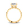 1.5 Ct Princess Lab Diamond & .16 Ctw Diamond Whisper Pavé Engagement Ring