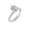 1.16 Ctw Pear Diamond Whisper Pavé Engagement Ring
