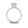 2 Ct Round Moissanite & .16 Ctw Diamond Whisper Pavé Engagement Ring