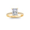 1.5 Ct Radiant Lab Diamond & .16 Ctw Diamond Whisper Pavé Engagement Ring