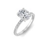1.16 Ctw Oval Diamond Whisper Pavé Engagement Ring