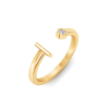 Birthstone Initial Open Ring I