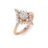 1.32 Ctw Round Diamond Flora Vintage Halo Engagement Ring