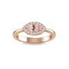 .50 Ct Marquise Morganite & .12 Ctw Diamond Halo Engagement Ring