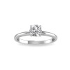 .75 Ct Round Moissanite Solitaire Ring