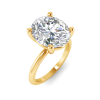 5 Ct Oval CZ Solitaire Ring