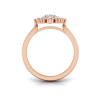 1.16 Ctw Oval Diamond Sunburst Halo Engagement Ring