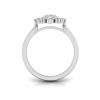 1.16 Ctw Oval Diamond Sunburst Halo Engagement Ring