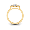 1.16 Ctw Oval CZ Sunburst Halo Engagement Ring