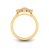 1.34 Ctw Pear CZ Sunburst Halo Engagement Ring