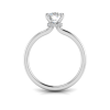 1 Ct Round Moissanite & .06 Ctw Diamond Secret Halo Solitaire Ring