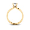 3.5 Ct Princess Lab Diamond & .10 Ctw Diamond Secret Halo Solitaire Ring