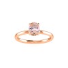 .75 Ct Oval Morganite Solitaire Ring