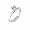 1 Ct Elongated Cushion Lab Diamond & .10 Ctw Diamond Hidden Halo Engagement Ring