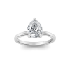 4 Ct Pear Moissanite & .23 Ctw Diamond Hidden Halo Engagement Ring