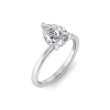 2 Ct Pear Lab Diamond & .10 Ctw Diamond Hidden Halo Engagement Ring