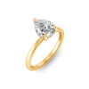 4 Ct Pear Lab Diamond & .10 Ct Diamond Hidden Halo Engagement Ring