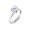 2 Ct Round Moissanite & .10 Ctw Diamond Hidden Halo Engagement Ring