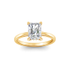 4 Ct Radiant Lab Diamond & .10 Ct Diamond Hidden Halo Engagement Ring