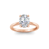 2 Ct Oval Moissanite & .10 Ctw Diamond Hidden Halo Engagement Ring