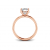 2 Ct Oval Moissanite & .10 Ctw Diamond Hidden Halo Engagement Ring