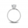 2 Ct Oval CZ Hidden Halo Engagement Ring