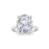 5 Ct Oval Moissanite & .25 Ctw Diamond Hidden Halo Engagement Ring