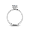 2 Ct Oval Moissanite & .11 Ctw Diamond Hidden Halo Engagement Ring
