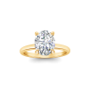 2 Ct Oval Moissanite & .20 Ctw Diamond Hidden Halo Engagement Ring