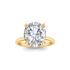 4.21 Ctw Oval CZ Hidden Halo Engagement Ring