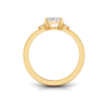 1 Ct Morganite & .16 Ctw Diamond Adore Three Stone Engagement Ring
