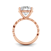 6 Ct Round Moissanite Twine Engagement Ring
