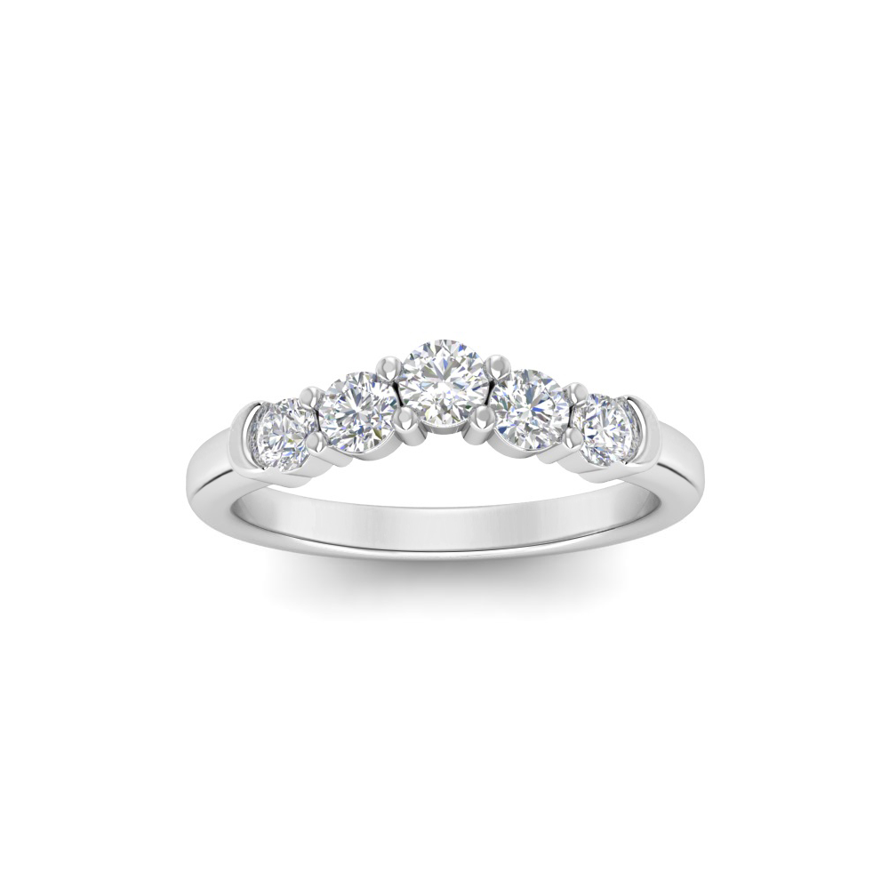Diamond Luxe Prong Set Curved Band